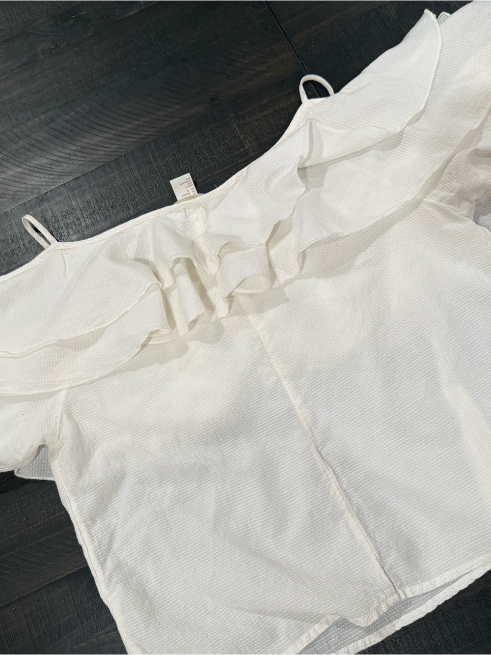 H&M White Ruffle Strap Blouse - Picture 4 of 4